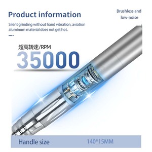 Équipement <span class=keywords><strong>de</strong></span> <span class=keywords><strong>manucure</strong></span> 2088, fournitures pour ongles, graveur portable 35000RPM, perceuse à ongles professionnelle sans fil rechargeable pour nail art - Product Image 3
