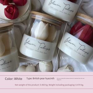 شموع زهور فاخرة مطبوعة حسب الطلب, شموع فاخرة للعلاج بالروائح العطرية لأستوديو اليوغا وعطلات عيد الشكر - Product Image 4