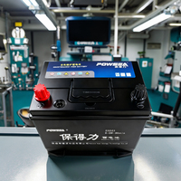 Batterie de voiture au plomb-acide POWSEA 12V 60Ah MF 55D23, batterie de démarrage automobile 55D23L, batterie de camion sans entretien 55D23R