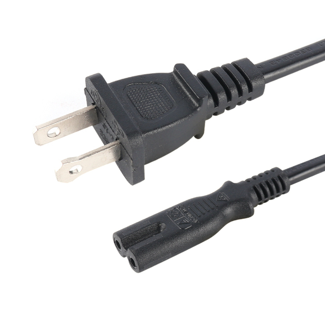 C7 Connector Cable Us Polarity Plug Shape 8 Female Iec320 C7 USA 2 Prong Figure 8 Ac Power Cord