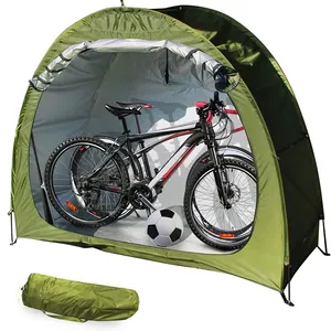 Camping UV50 + Bạc Tráng Chống Thấm Vườn Xe Đạp Lều Lưu Trữ Bìa Shelter Với Window Bike Shed