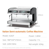 Machine à expresso semi-automatique 9 bars, qualité commerciale, chaudière 11L, acier inoxydable 304, pompe rotative 150W