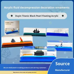 3D pour une pièce bateau flottant bateau de croisière dérive bouteille thème congelé 1/12 échelle résine décor à la maison <span class=keywords><strong>cadeau</strong></span> ornement - Product Image 2