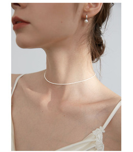 <span class=keywords><strong>Collana</strong></span> <span class=keywords><strong>Girocollo</strong></span> Popolare da Donna in <span class=keywords><strong>Argento</strong></span> Sterling 925 con Catena Scintillante per Clavicola Gioielli 2022 - Product Image 3