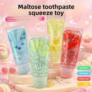 Giocattolo da spremere a lento ritorno in maltosio, a forma di dentifricio Aurora fluido transfrontaliero, creativo, trasparente, termoplastico che cambia forma, 12 cm - Product Image 3