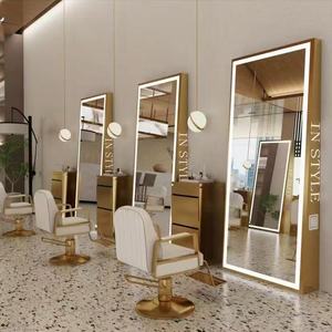 Station de coiffure et de beauté de luxe avec miroir et éclairage LED, meuble de salon de coiffure, modèle 2026, direct usine - Product Image 1