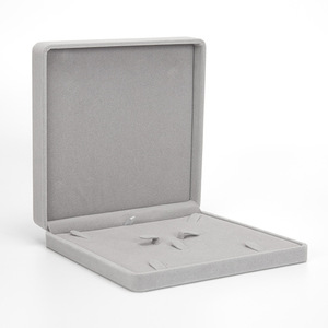 <b>Custom</b> Logo Luxury Plastic Velvet Jewelry Boxes Square Pendant Necklace <b>Ring</b> Earring Packaging Luxury Velvet Gift Jewellery - Product Image 1