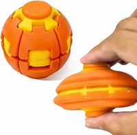 Balle anti-stress auto-tournante en plastique PP durable, jouet de bureau cinétique stimulant avec roulement métallique, compact, imprimé en 3D