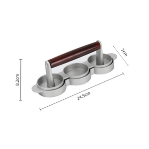 Outil de pressage à <span class=keywords><strong>viande</strong></span> en alliage d'aluminium à 3 cavités Hamburger Patty Sandwich Maker <span class=keywords><strong>Moule</strong></span> antiadhésif <span class=keywords><strong>pour</strong></span> steak de boeuf <span class=keywords><strong>pour</strong></span> barbecue pique-nique camping - Product Image 6