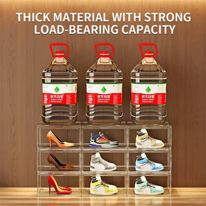 Bán Hot nhựa PET hộp giày bán buôn giày trong suốt hộp lưu trữ giày Organizer lưu trữ <span class=keywords><strong>box</strong></span> với nam châm - Product Image 6