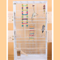 Cage à oiseaux robuste à 3 niveaux en acier avec bouton de tiroir, respirante, facile à nettoyer, sûre, spacieuse, grande cage pour perroquet, design simple, plateau en plastique