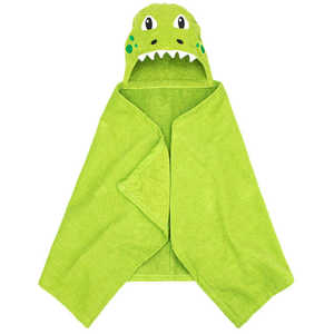 Serviette de bain à capuche pour enfants, motif amusant, douce, écologique, séchage rapide, antimicrobienne, en coton, logo personnalisable, poncho tissé - Product Image 1
