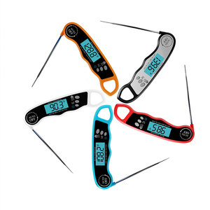 Termómetro de Cocina con Sonda de Metal 304SS, Resistente al Agua IPX6, Pantalla LCD de Lectura Instantánea, Funciona con Batería, para Alimentos y Carne - Product Image 1