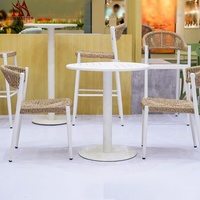 Meubles de patio Comptoir de jardin Chaise haute pour café en osier Rotin Commercial Bistro Restaurant Tabouret de bar extérieur Chaises