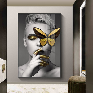 Stile nordico moderno di alta qualità di cristallo porcellana pittura cornice elegante da parete <span class=keywords><strong>arte</strong></span> per soggiorno decorazioni per la casa - Product Image 1