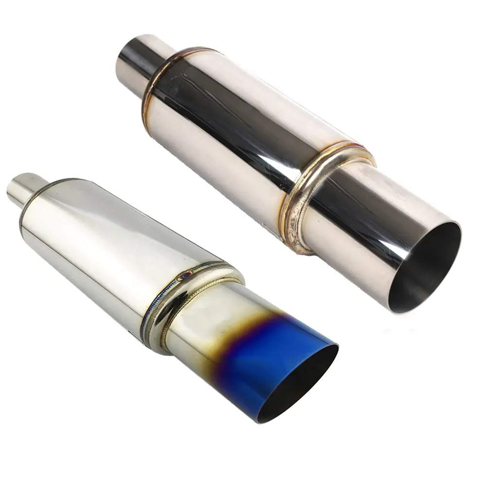 Universal Exhaust straight Tip Silencer Stainless Steel Exhaust Muffler Pipe for Car Motorcycle with Customizable Logo