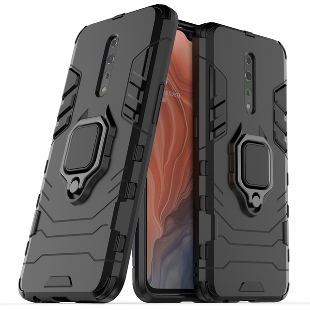 Latest Design Ring Holder Bracket Magnet Armor Kickstand Case for OPPO RENO Z Cover