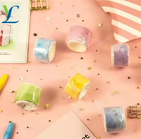 Set pita Washi perempuan lucu cetak kustom bentuk berbeda tahan air perekat akrilik meleleh panas satu sisi