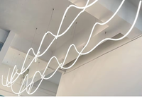 Lustre LED néon flexible moderne à 360 degrés, diamètre de 30 mm en rouge, vert, bleu, jaune