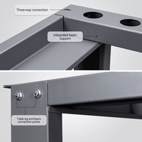 Banc de travail mobile robuste en acier inoxydable moderne avec tiroirs à outils multifonctionnels pour l'inspection en atelier