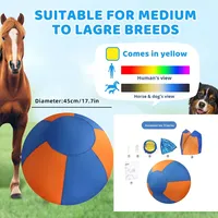 Balle de pâturage interactive durable pour animaux de compagnie en plein air, en tissu Oxford, gonflable, auto-lanceuse, pour l'entraînement et l'exercice des chiens, des moutons et des chevaux