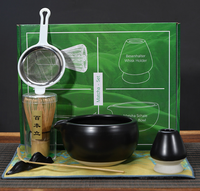 Bol à matcha en céramique ensemble japonais de thé pour faire du matcha avec fouet matcha en bambou 100 livres coffret cadeau de cérémonie du thé de la dynastie Song