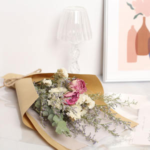 Bouquet de fleurs séchées : Myosotis, roses, marguerites, tournesols – Cadeaux pour petites amies, mariages, Saint-Valentin – Bouquet de fleurs - Product Image 5