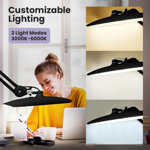 LED Metal 12W UV Nail Lamp Eyelash Pattern Embroidery Fill Light <b>Clip</b> on Long Eye Protection Desktop Folding Lamp 60s Timer - Product Image 4