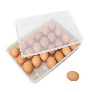 Hot Sale Large Capacity Egg Holder Stackable Multi Purpose Egg Tray Kitchen Plastic Food Egg Container For Refrigerator With Lid