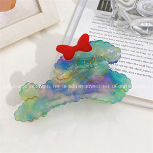 Français rétro acétate <span class=keywords><strong>niche</strong></span> sculpture or laque chien requin pince à cheveux accessoires femme cheveux accessoires femmes - Product Image 2