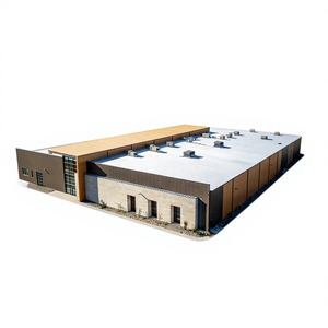 ศูนย์กีฬาบาสเกตบอลแบบโมเดิร์น ดีไซน์ทันสมัย โครงสร้างเหล็ก H-Beam สำเร็จรูป สำหรับคลังสินค้า อายุการใช้งาน 50 ปี ทนลมแรง 200 กม./ชม. - Product Image 1