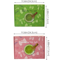 Ensemble de matcha en gros 4/5/7/8 pièces, bol en céramique dégradé avec bec verseur, kit de matcha avec boîte cadeau pour les amateurs de matcha