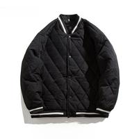 Tous les blousons bombardiers pour hommes personnalisés Diamond Quilted Fall Winter Rib Varsity Lightweight Coat