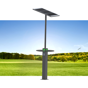 2024 pila de carga directa de fábrica USB Bluetooth carga inalámbrica Escritorio de carga <span class=keywords><strong>solar</strong></span> carga al aire libre mesas inteligentes solares - Product Image 3