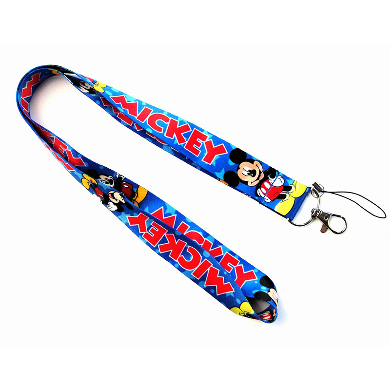 Lovely Cute Cartoon Mickey Minnie Anti-Lost Lanyards Accessories Wholesale Hot Sale Printing Lanyard Custom Logo Card Keychain Image 5