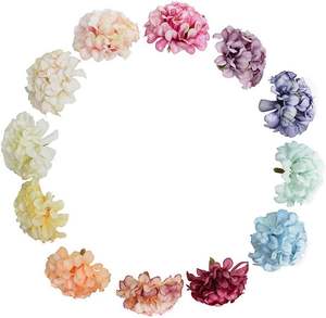 Vente en gros de têtes de fleurs d'hortensia artificielles à 54 pétales de 17 cm, en soie, pleine floraison, sans tiges – Offre spéciale - Product Image 5