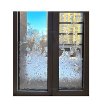 Moderne statische PVC gefrostete bunte Tulpen Formen Glasfenster folie dekorative wasserdichte Privatsphäre für Haustür Windows Factory