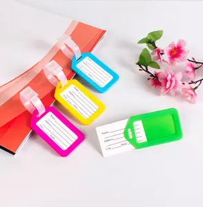 Étiquette de bagage en silicone ronde de voyage carte du monde en PVC Offre Spéciale créative