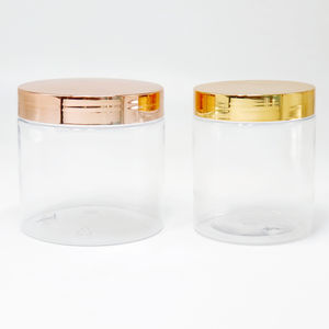 Pot en plastique transparent à large ouverture de 80 ml, 100 ml, 120 ml, 150 ml, 180 ml, 200 ml avec couvercles dorés, pot en PET pour cosmétiques - Product Image 4