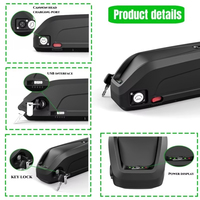 Batterie de vélo électrique Hailong Downtube 36V 48V 52V 60V 13Ah 17.5Ah 20Ah Lithium avec BMS pour vélo électrique à pneus larges