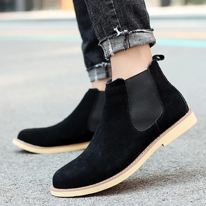 Bottes de sport décontractées pour hommes, très vendues, en cuir de vachette de haute qualité, confortables, hauteur cheville, semelle plate, style combat, imperméables pour l'automne - Product Image 5