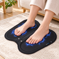 Tapis de massage des pieds électrique pliable GYMMAX EMS/TENS, stimulateur musculaire EMS rechargeable par USB, léger