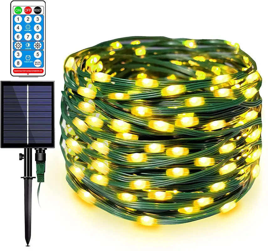 200 LED Solar Fairy Light 8 Modes Copper Wire Light Waterproof Outdoor string Light For Garden Festive mood lamp