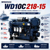 Mesin Diesel Kelautan SCDC Weichai WD10C218-15 218HP 1500RPM 6 Silinder Turbocharged Berpendingin Air untuk Kapal Nelayan dan Kapal Kerja