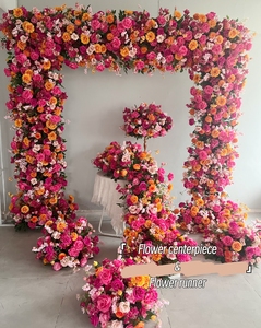 Set di Archi Floreali Artificiali Realistici Arancioni e <span class=keywords><strong>Rosa</strong></span>, Composizione di Fiori in Seta per Matrimoni, Eventi, Noleggio e Decorazioni - Product Image 5