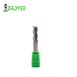 ZROYEE Fraiseuses CNC personnalisées en métal 4mm 12mm 3 flûtes en carbure de tungstène HRC55-60 revêtement DLC Forets à queue ODM OEM -0.005mm - Product Image 1