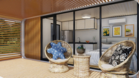 Prix bon marché Préfabriqué Luxe Fashion Garden Pod Maisons modulaires en conteneur Cabine Apple avec terrasse