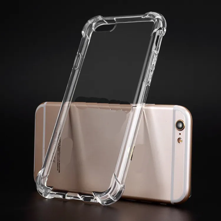 Eco-Friendly Silicone AirBag Shockproof 1.0mm Transparent Clear Soft TPU Cell Mobile Phone Back Cover Case For Iphone 4 4g 4s