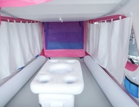 Bateau-maison gonflable personnalisable avec moteur électrique, installations de divertissement aquatique, yacht gonflable de loisirs, flotteurs de lac