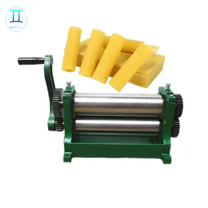 เครื่องมือการเลี้ยงผึ้งคู่มือขี้ผึ้งหวี Foundation Roller Mill Hand Crank Bee Wax ลูกกลิ้ง Stamper เครื่อง